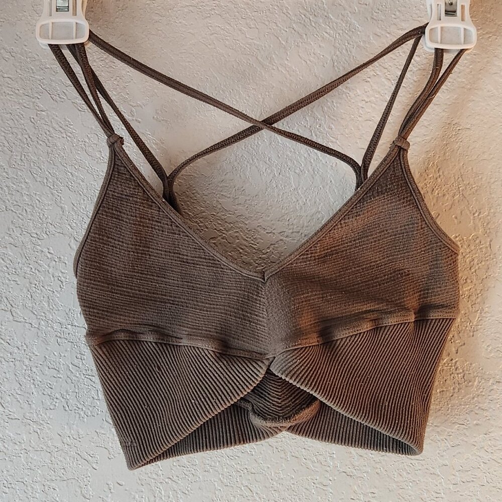 Free People Movement Black Diamond Tank - OLIVE/ARMY GREEN - XS/S